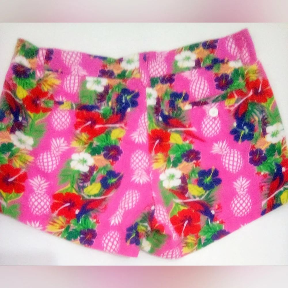 Macbeth Collection by Margaret Josephs Pink 100% Cotton Tropical Shorts Size M